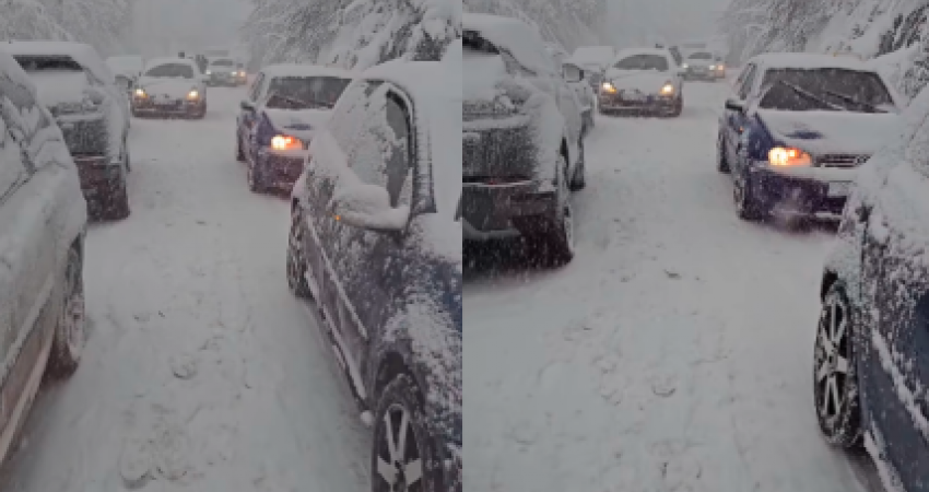 30 deri në 50 centimetra borë në Brezovicë, krijohen kolona veturash
