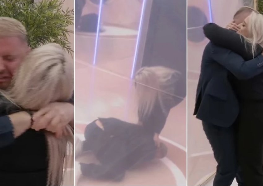 Labinot Rexha emocionohet kur sheh bashkëshorten, i puth këmbët
