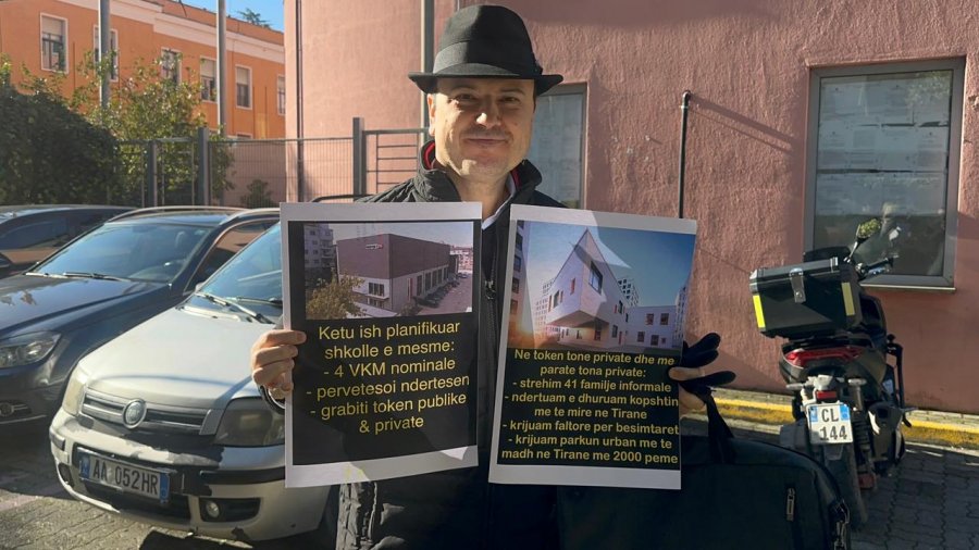 Malltezi në seancën e GJKKO/ Proteston me fotot e pronës së lënë për gjimnaz, Rama ia fali Bollinos