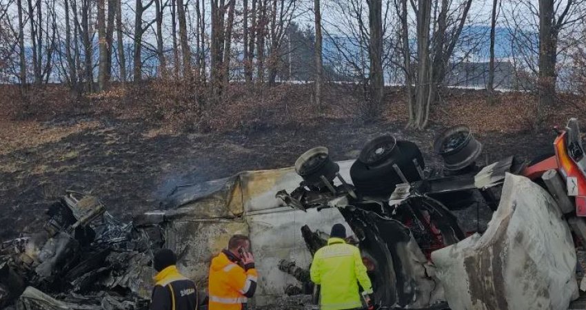 Një i vdekur dhe dy të lënduar nga aksidenti i një autocisterne në Slloveni