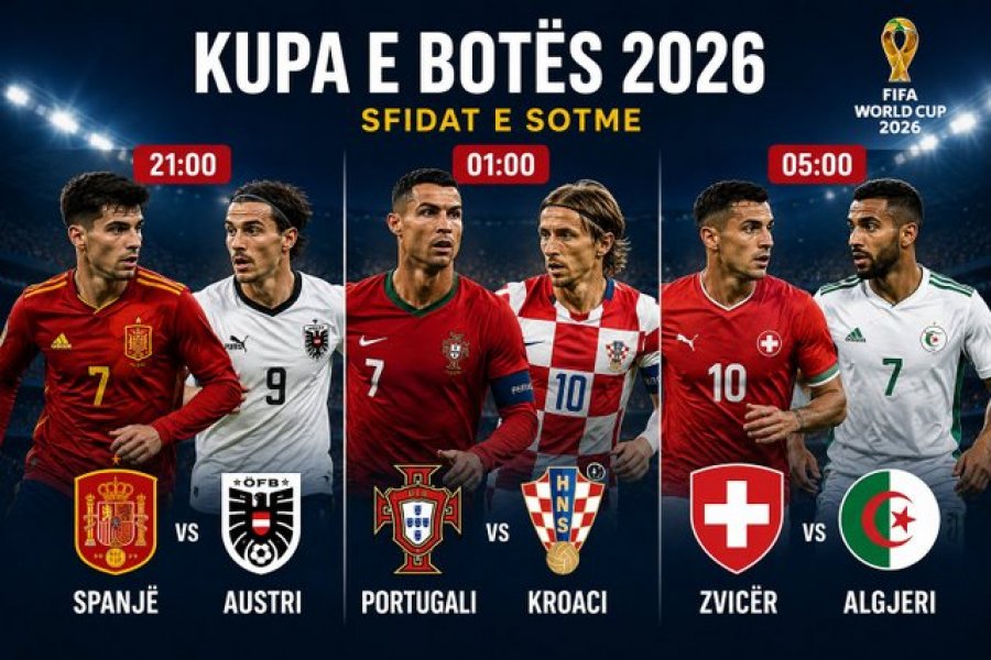 Oraret  Kupa e Botës vijon sonte me tri super duele   Topat e Artë  të Realit sfidojnë njëri tjetrin