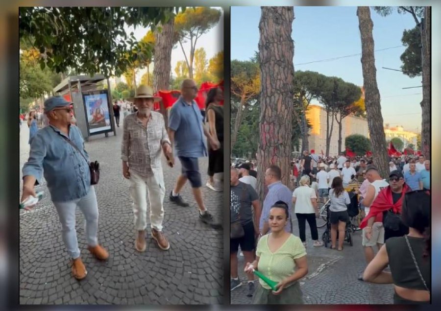 VIDEO  Kim Mehmeti i bashkohet protestës kombëtare për dorëheqjen e Edi Ramës