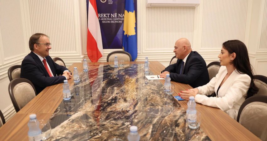 Gjini pret në takim ambasadorin e Austrisë, e falënderon për mbështetjen ndaj Kosovës