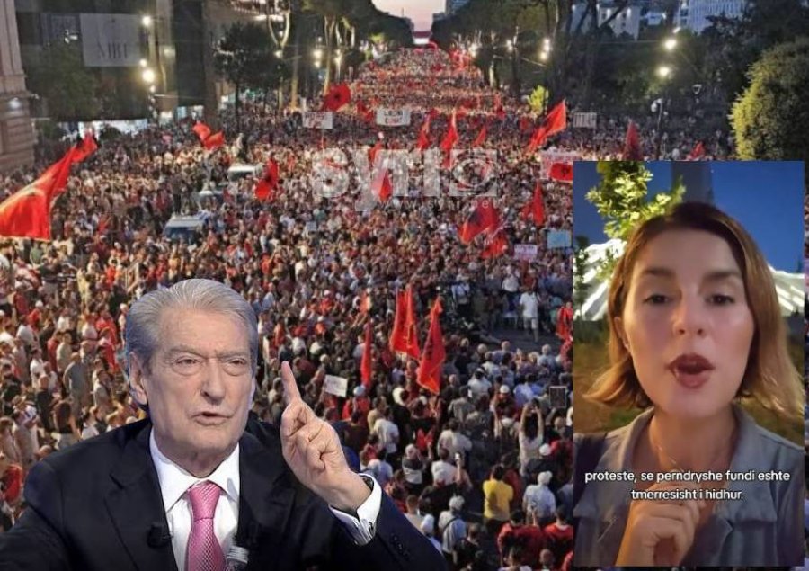  Thirrje që duhet dëgjuar   Berisha ndan fjalën e protestueses  Nëse dështon kjo protestë  Shqipëria rrezikon 