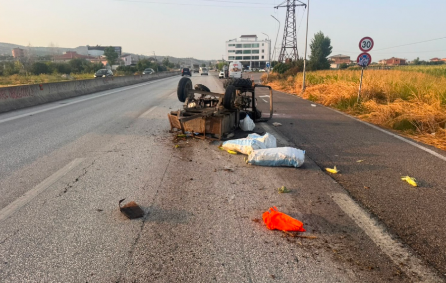 aksident-ne-rrogozhine-lushnje-furgoni-perplaset-me-mjetin-bujqesor-plagoset-50-vjecari