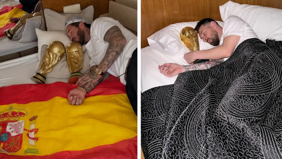 Sergio Ramos rikrijon foton ikonike të Messit me Kupën e Botës, tifozët vënë re ngjashmërinë