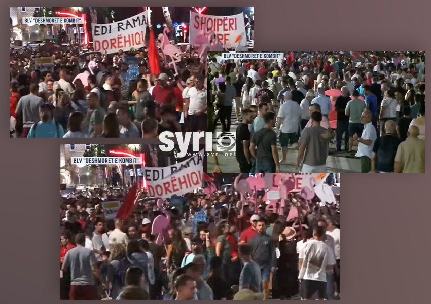 ‘Rama ik!’/ Mbyllen fjalimet, qytetarët nisin marshimin e protestës në kryeqytet