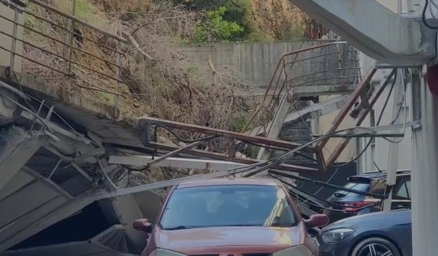 Rrëshqitje dheu tek Currilat në Durrës  Banorët kërkojnë ndihmë  situata paraqet rrezik për një pallat