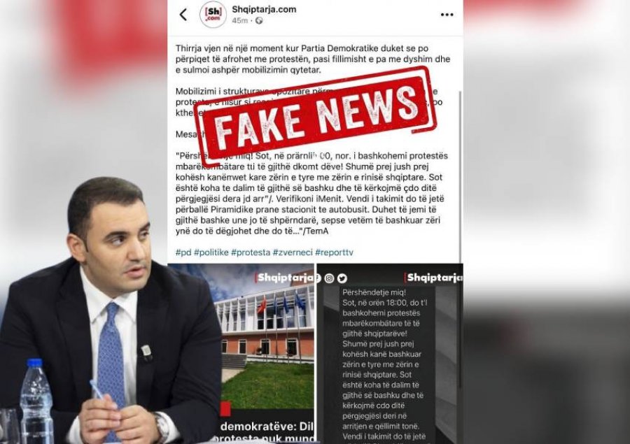  Refuzoni këto pseudo media banale   Këlliçi  Po shpërndajnë fake news kundër PD së dhe protestës qytetare