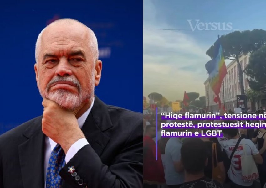 Rama i heshtur për protestën masive ku kërkohet dorëheqja e tij, kapet pas një episodi me flamurin LGBT