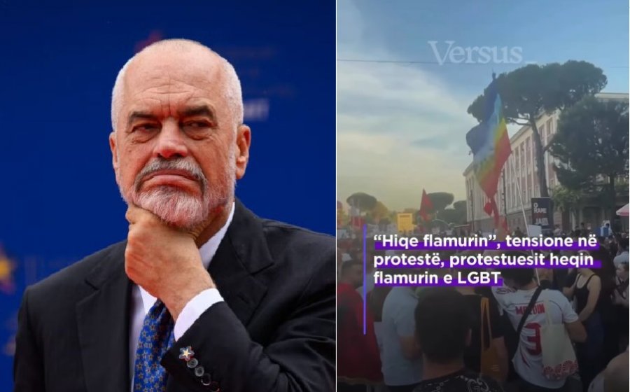 Rama i heshtur për protestën masive ku kërkohet dorëheqja e tij, kapet pas një episodi me flamurin LGBT