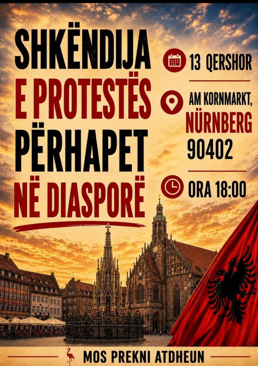 ‘Shkëndija e protestës përhapet në Diasporë’/ Shqiptarët e Gjermanisë ftohen në tubim kundër Ramës në Nuremberg