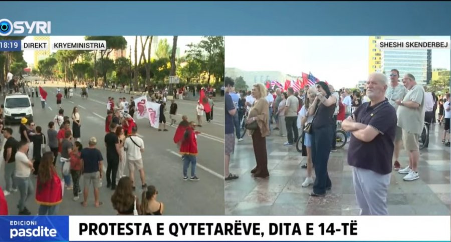 LIVE  Dita e 14 të e protestave kundër Ramës  qytetarët kërkojnë dorëheqjen e kryeministrit