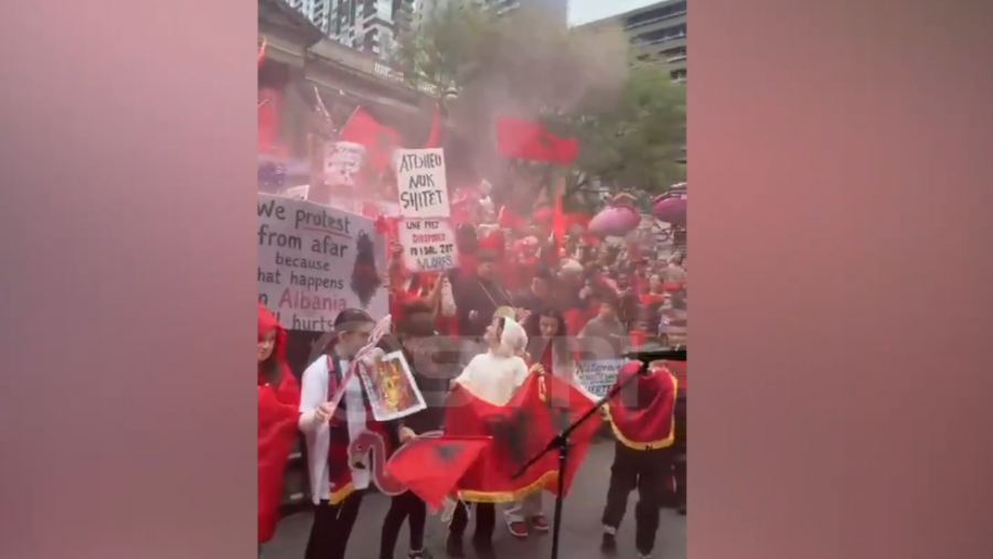 Mijëra shqiptarë në protestë në Australi  Rama jepe dorëheqjen