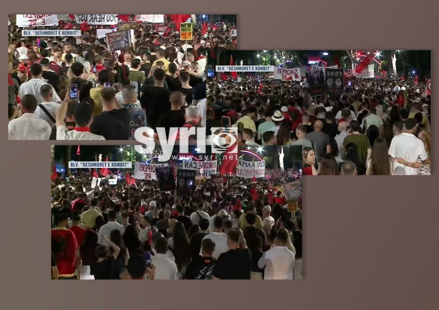 Protesta e 19 të  Qytetarët vijojnë marshimin nëpër Tiranë  kërkojnë dorëheqjen e Edi Ramës