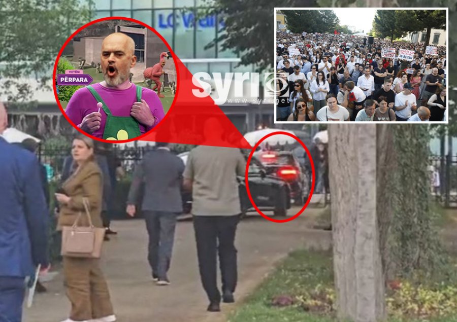 Protestuesit i shkojnë te dera e parlamentit  Rama ia mbath nga hyrja tjetër