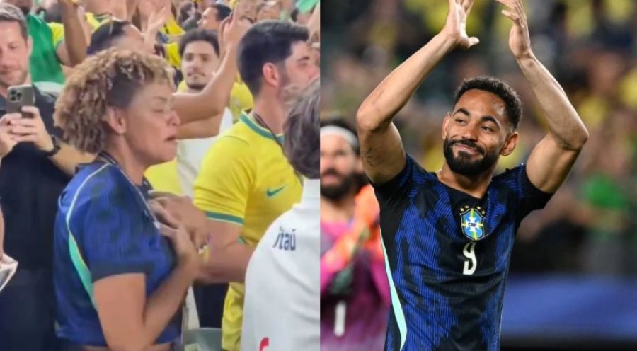 VIDEO/ Lot gëzimi në tribunë, nëna e Matheus Cunhas nuk i përmban emocionet pas dygolëshit të djalit në Botëror