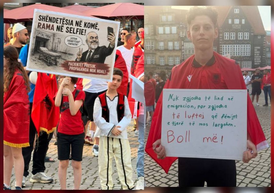 VIDEO  Rama jepe dorëheqjen  shqiptarët në Bremen  protestojnë kundër qeverisë