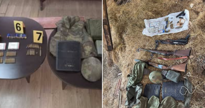Policia gjen armë dhe municion në një shtëpi të braktisur në veri