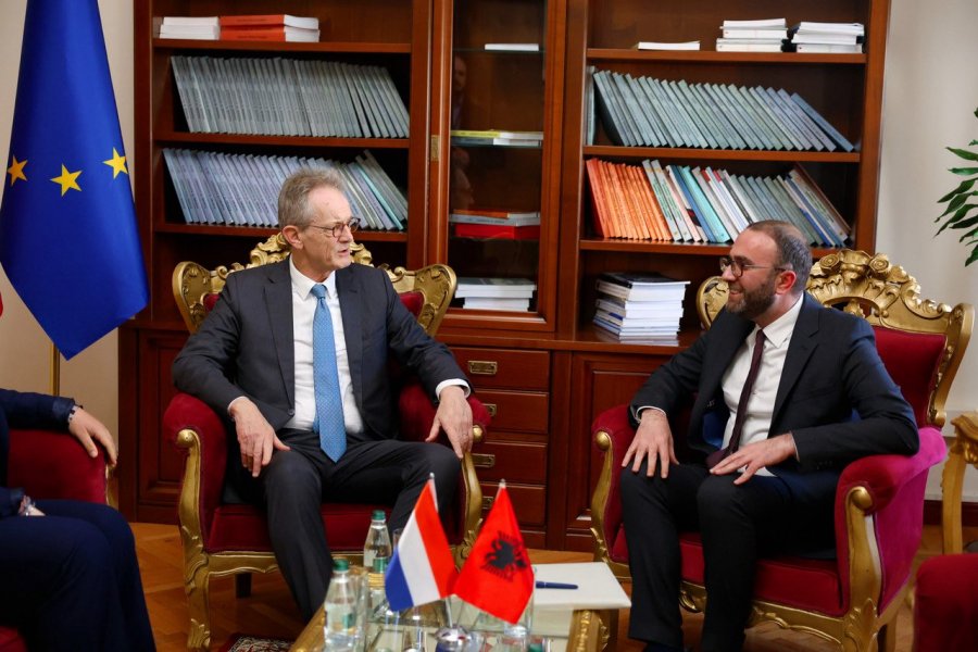 FOTO/ Bardhi takon ambasadorin holandez: Integrimi europian kërkon zgjedhje të lira dhe institucione të forta