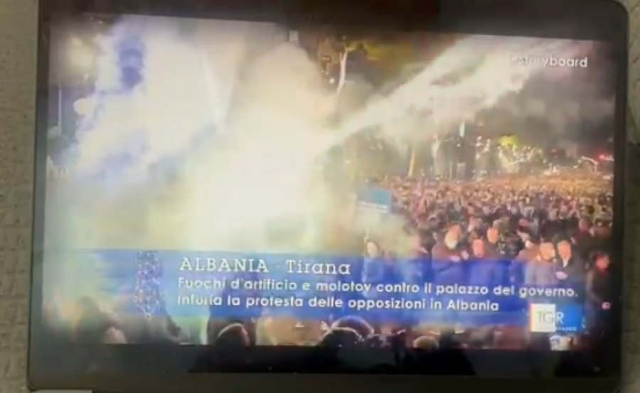 Rai 3 transmeton videon: Tirana përflaket nga protestat kundër qeverisë Rama