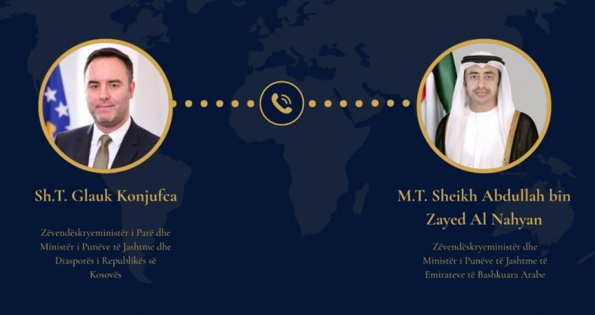 Konjufca telefonon ministrin e Jashtëm të Emirateve të Bashkuara, dënon sulmet e Iranit