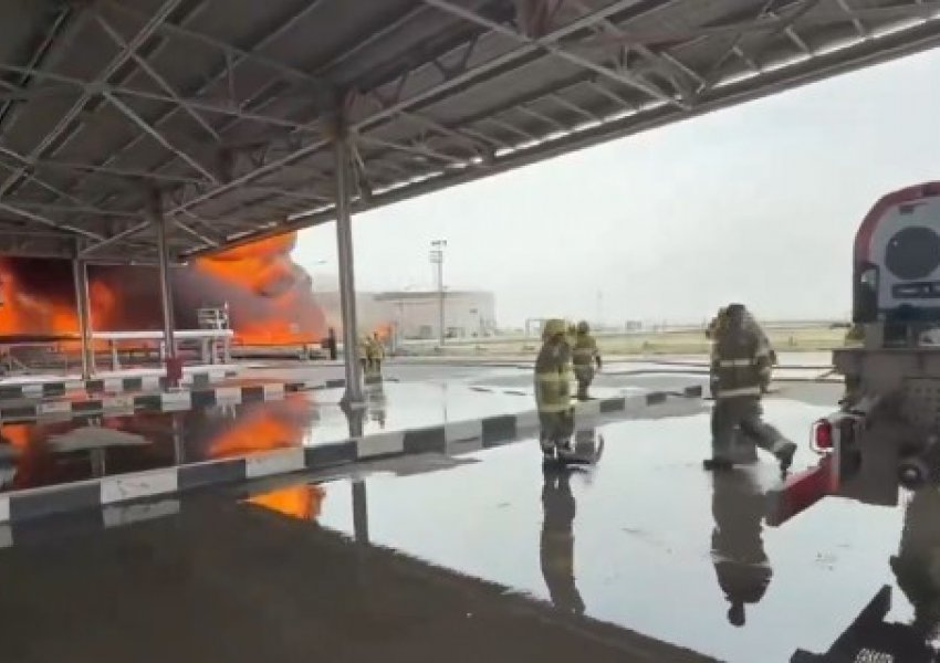 VIDEO/ Dronët iranianë sulmojnë aeroportin e Kuvajtit, dëmtime të mëdha në infrastrukturë