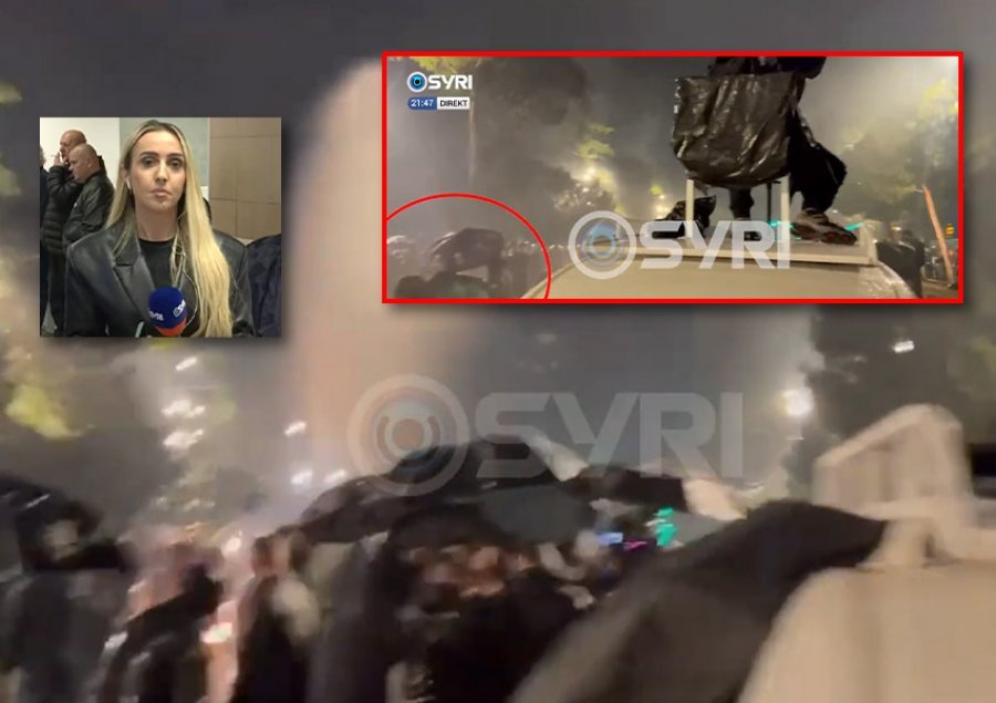 Policia goditi ekipin e SYRI-t me ujë me presion/ AGSH: Është cënuar puna e medias në terren…