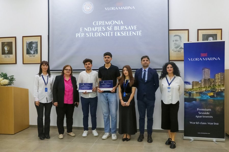 Vlora Marina mbështet studentët ekselentë të Universitetit “Ismail Qemali” me bursa studimi
