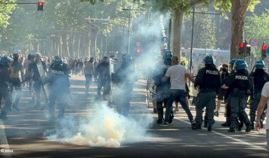Përplasje në Torino para derbit mes tifozëve të Juventusit dhe policisë