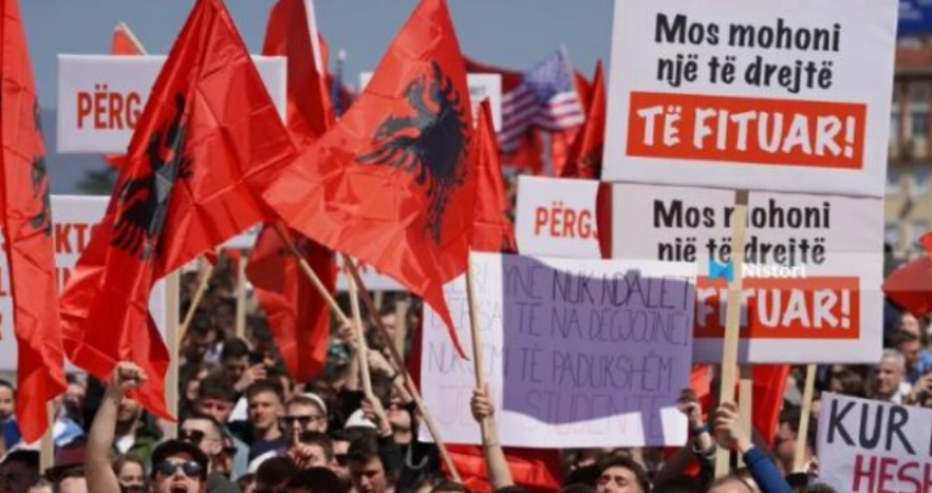 Sot mbahet protestë në Tiranë, në mbështetje të studentëve shqiptarë në Maqedoni të Veriut